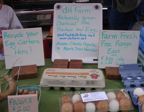 Farm fresh free-range eggs.